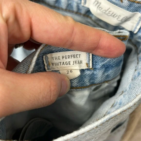 Madewell The Perfect Vintage Jeans Light Wash Size 26 - Picture 5 of 6